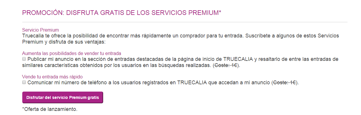 Contratar servicios premium de Truecalia